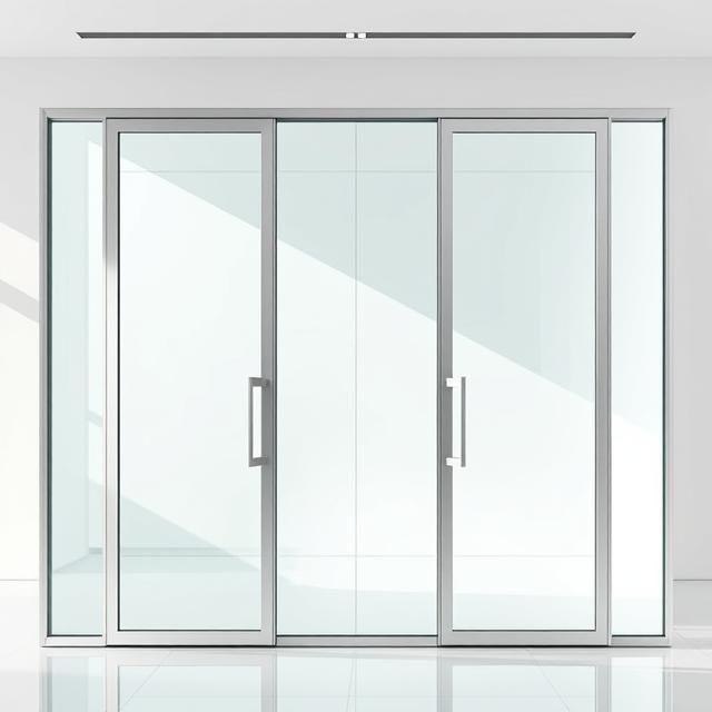 modern smart glass panels in an office