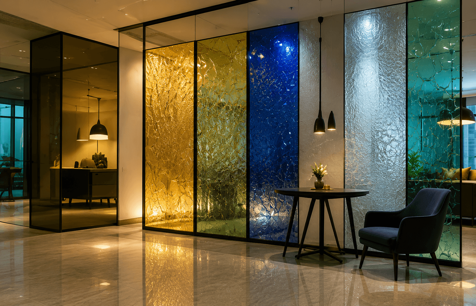 Decorative Glass Partition in Dubai Glass Company in Dubai
