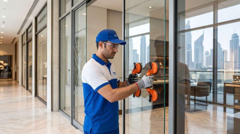 Glass Repair Dubai Complete Guide to Professional Glass Repair Services Custom Glass Partitions And Glass Doors In Dubai 1024x571 1