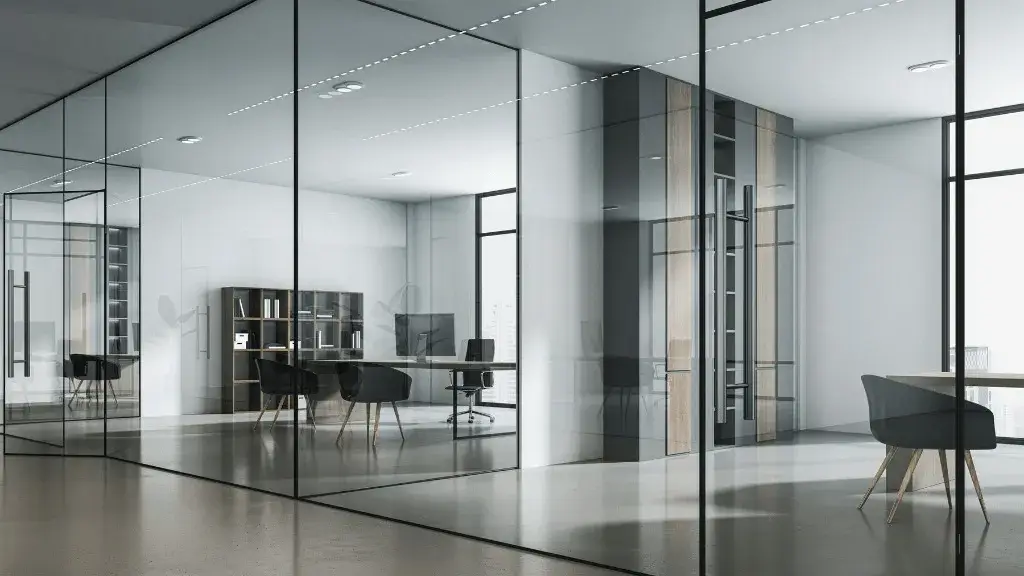 Modern Office With Sleek Glass Partitions 1