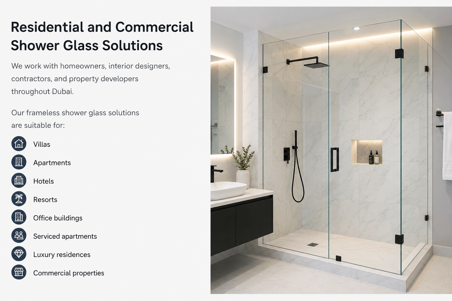 Frameless Shower Glass Dubai Frameless Shower Glass Dubai