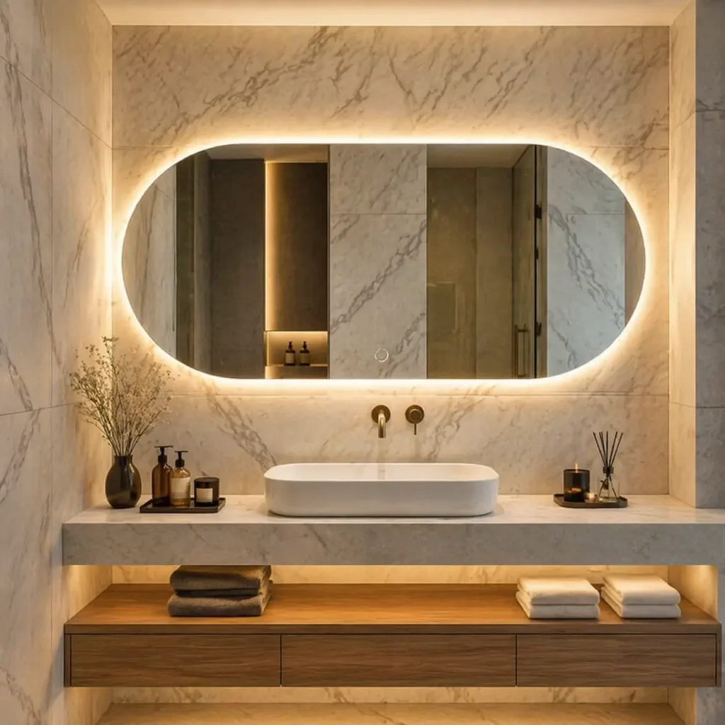 Frameless Mirror & LED Mirror Dubai